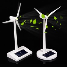 Ветряная мельница на солнечной батарее, пластиковая Сборная модель, 3D пазл, Вращающаяся база на солнечной батарее, настольная модель-ветряные мельницы на солнечной батарее 2024 - купить недорого