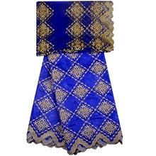 Tecido de brocado da guiné 2018, tecido de renda africana para casamento, bazin rico, tecidos para costura a1304 2024 - compre barato