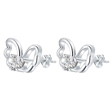 Brillante zirconia mariposa de alta calidad envío gratis pendientes Chapado en plata para mujeres joyería de moda/CWOVXPOL SYTJONTJ 2024 - compra barato