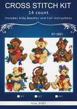 KT2021 Bear family chinese Stitch,DIY 14CT similar  DMC Cross Stitch,Sets For Embroidery Kits Counted Cross-Stitching 2024 - buy cheap