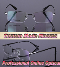 2019 Super Light Pure Titanium Frame Optical Custom Made Lenses Reading Glasses +1 +1.5 +2+2.5 +3 +3.5 +4 +4.5 +5 +5.5 +6 .0 2024 - buy cheap