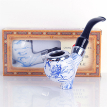 Chinese Style Pipe Chimney Smoking Pipes Mouthpiece Herb Tobacco Pipe Cigar Gifts Narguile Grinder Smoke 2024 - buy cheap