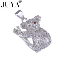 A la moda-abalorios flotantes para la fabricación de joyas, de Koala de circonia cúbica, de cobre, accesorios de Bisutería 2024 - compra barato