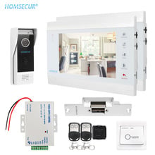 Homsecur 7 polegada monitor de vídeo campainha intercom com 1.3mp ao ar livre câmera ip65 porteiro do telefone da porta sistema BC031HD-B + BM705HD-W 2024 - compre barato