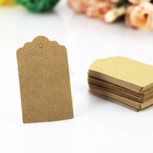 Kraft Shell Head Paper Cards Tags 3x5cm 100pcs/lot Jewelry Price Tags Gifts Cake Package Labels Hang Tags Labels Wholesale 2024 - buy cheap