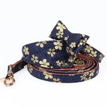 Small Dogs/Cats Collar Flower Print Bow Chihuahua Collars Soft Leather Outdoor Walking Puppy Cat Leads Leashes Adjustable 2024 - buy cheap