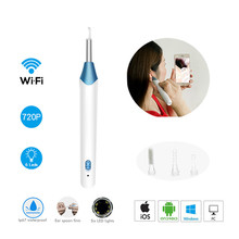 Wi-fi de Limpeza Da Orelha Ouvido Colher 5.5mm Mini Câmera Endoscópio HD Visuais Android PC Pick Orelha Otoscópio Endoscópio Ferramenta 30 2024 - compre barato