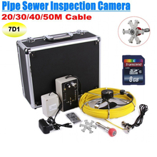 Diameter 23mm Pipe Sewer sewage Inspection Camera System 7"TFT Monitor 20/30/40/50M cable Industrial Pipeline Endoscope Camera 2024 - buy cheap