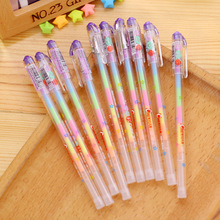 6 Colors In One Pen Creative Water Chalk Pen Cute Kawaii Watercolor Gel Pens for Kids Office School Supplies 2024 - buy cheap