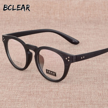 BCLEAR модные полные Оправы унисекс TR90 Ультралегкая оправа для близорукости винтажные оправы для очков ретро круглые очки для мужчин и женщин 2024 - купить недорого