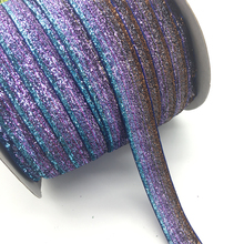 3 Yards 1"(25mm)Wide Glitter Purple+Brown Velvet Ribbon Headband Clips Bow Wedding Decoration 2024 - buy cheap