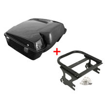 Motorcycle Chopped Pack Trunk Backrest & Mount Rack For Harley Tour Pak Touring Road King Electra Street Glide FLHT FLHX 1997-08 2024 - buy cheap