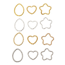 50pc 17mm Flower Heart Drop Shape Sliver Rose Gold White K Close Jump Rings Tone Metal Jump Rings DIY Necklace Jewelry Findings 2024 - buy cheap