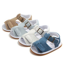 Новинка 2019 года; Летние сандалии с перфорацией для новорожденных мальчиков девочек; Однотонная обувь с мягкой подошвой для кроватки 2024 - купить недорого