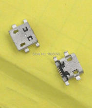 100pc Micro USB Conector mini 5pin pesados 0.9 milímetros DIP4 V880 plana nenhum lado Longo do corpo para ZTE cauda tomada de carregamento do telefone móvel 2024 - compre barato
