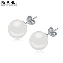 BeBella classic s925 pearl earrings made with Swarovski Elements stud earrings for women 2024 - buy cheap