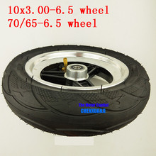 Ruedas de neumático de vacío 10x3.00-6.5, llanta de vacío sin cámara y cubo de rueda de aleación de 10 pulgadas, ruedas delanteras de patinete eléctrico 2024 - compra barato
