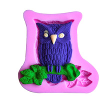 New Arrival Big Body Owl Shape 3D Silicone Cake Fondant Mold, Cake Decoration Tools, Soap, Candle Moulds D380 2024 - buy cheap