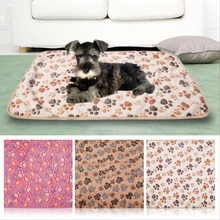 Cama de flanela para cães e gatos, cobertor macio estampado para cachorros pequenos e médios 2024 - compre barato