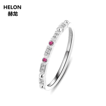 Women Natural Diamonds Engagement Wedding Ring Solid 10k White Gold Party Anniversary Band Fine Jewelry Natural Ruby Gift 2024 - buy cheap