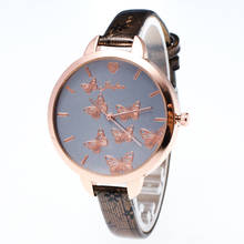 2019 woman watches small butterfly Leather ladies girl bangle watch luxury quartz Wrist watches for women relogios feminino 2024 - buy cheap