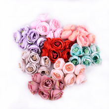 6 unids/lote Artificial 3cm Rosa ramo simulación flor seda flor Diy tocado guirnalda decoración de la boda flores de novia 2024 - compra barato