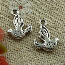420 pieces tibetan silver bird charms 14x11mm #1625 2024 - buy cheap