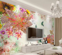 wellyu papel de parede para quarto Custom wallpaper 3d luxury jewelry flower European TV background wall mural wallpaper 2024 - buy cheap