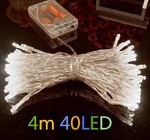 Outdoor Festival Christmas Decoration LED String Battery Operated PVC Tube Shape Fairy Lights 20LEDs 30LEDs 40LEDs 50LEDs 2024 - buy cheap