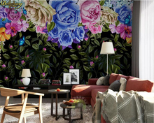 Beibehand-papel de parede personalizado com mural, pintado à mão, cor vintage, rosa, plano de fundo de tv, decoração de casa 2024 - compre barato