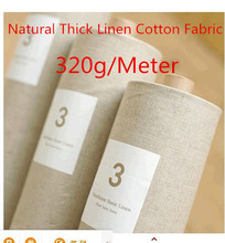 Natrual tecido de algodão de linho orgânico, pano almofadado e grosso, cortina para artesanato com taxa grátis de 1.4*1 metro 2024 - compre barato