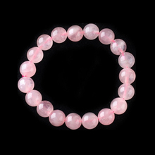 Pulsera de cuentas rosa de 10mm de moda pulsera de cristal Rosa Natural para regalo 5 unids/lote 2024 - compra barato
