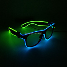 Newest Powered By DC-3V EL Wire 5 style Flashing Double color Glasses Cold Light Tube Rope Flexible Discos Party Decoration 2024 - buy cheap