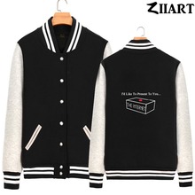 The IT Crowd The Internet Is Coming i'd like to present to you Man Boys Full Zip Autumn Winter Fleece Baseball jackets ZIIART 2024 - buy cheap