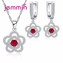 Fashion Crystal 925 Sterling Silver Wedding Jewelry Sets Statement Necklace Rhinestone Woman Jewellery Sets Bijoux Femme 2024 - buy cheap