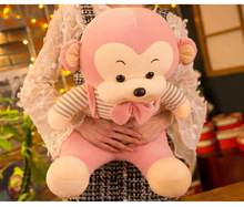 Juguete de felpa mono rosado grande 55cm Amor de dibujos animados juguete de felpa suave de algodón juguete almohada Regalo de Cumpleaños b2000 2024 - compra barato