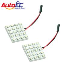 AutoEC 10x car LED Festoon dome 1210 3528 20 SMD led panel roof reading light t10 ba9s festoon adapter White red blue #LL32 2024 - buy cheap