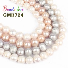 10-11mm Wholesale Round Loose Freshwater Pearl Beads for Jewelry Making Natural Pearls Bead Diy Necklace Bracelet Jewellery 15'' 2024 - buy cheap