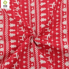 Red Color Christmas Pattern Cotton Linen Metre Fabric DIY Christmas Decoration Fabric For Patchwork Curtain  145*50CM M78 2024 - buy cheap