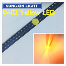 Chip LED SMD de montaje en superficie, lámpara de diodo emisor de luz, color amarillo, 100 (0402), SMT, 1005 Uds. 2024 - compra barato