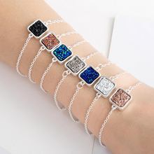 ZWPON-pulsera de resina de estilo cuadrado geométrico para mujer, brazalete con abalorios, joya moderna de Navidad, venta al por mayor, novedad de 2020 2024 - compra barato