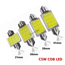 Автомобильные светодиодные лампы C5W COB 1,5 Вт холодного белого цвета, лампы для номерного знака L31- 36- 39- 41 мм с отделением для чтения, бесплатная доставка 2024 - купить недорого
