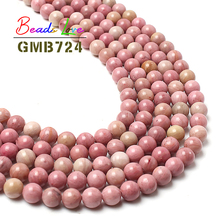 AAA Natural Rhodonite Stone Round Loose Beads For Jewelry Making 15.5"/Strand Pick Size 4 6 8 10 12MM Diy Bracelet Necklace 2024 - buy cheap