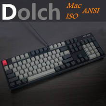 Cool Jazz Black Gray mixed Dolch Thick PBT 108 87 61 Keycap OEM Profile For Cherry MX Switches keyboard keycap add iso Mac key 2024 - buy cheap