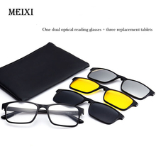 New Flat lens Polarized Multifunctional glasses Presbyopic Eyeglasses Magnetic suit Three pieces Reading glasses +1 1.5 2 2.5 3 2024 - buy cheap