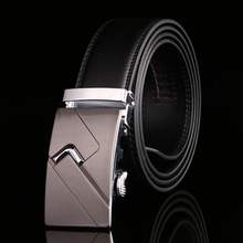 Cinturones de cuero genuino para hombres, hebilla automática de marca de diseñador, cinturón de moda para hombres, cinturón para ocio de alta calidad, nuevo 2023 - compra barato