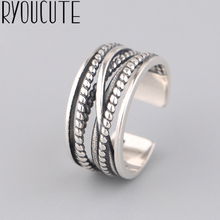 Fashion Silver Color Jewelry Large Layer Rings for Women Open Finger Engagement Rings 2024 - buy cheap