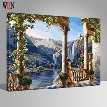 DIY Hand Painting Manor Oil Pictures By Numbers DIY Girl Digital Color By Numbers On Canvas Gifts 40x50cm Home Gift 2024 - buy cheap