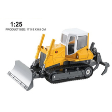 Alloy Diecast Shovel Bulldozer Crawler  & Cultivator Truck With Rake Model Collection Toys For Children Christmas Gift Toys 2024 - buy cheap