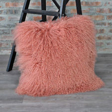 Hot Pink Mongolian Fur Cushion Cover Home Decor Decorative Throw Pillows Tibetan Fur Pillow Cover 2024 - buy cheap